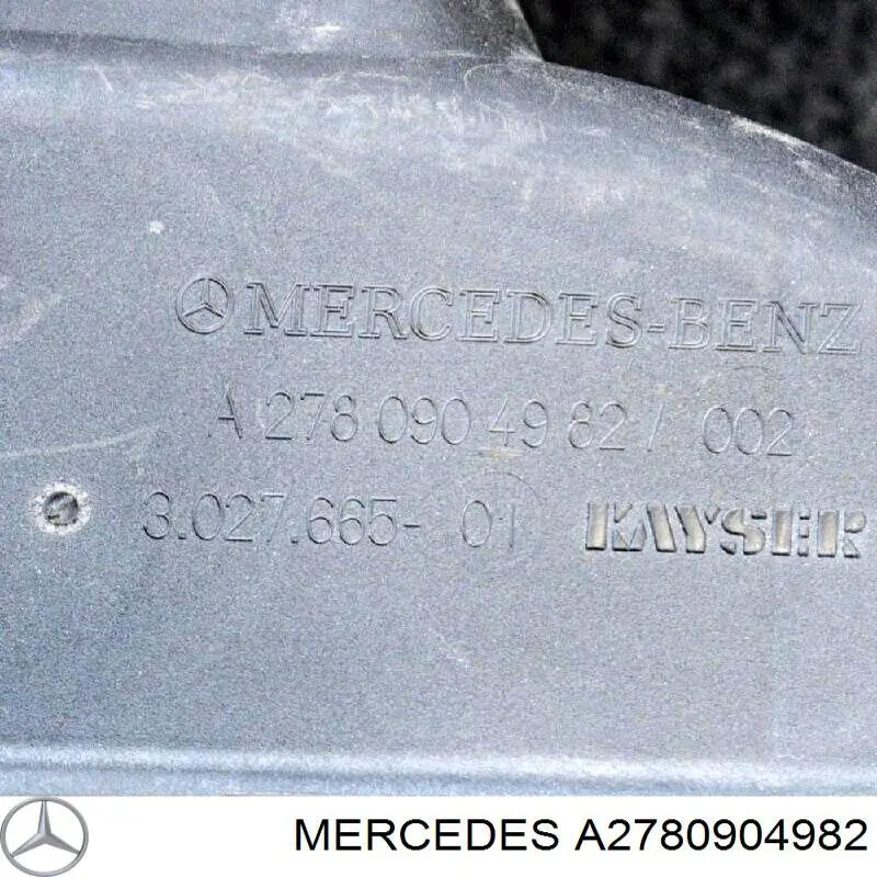 Comprar A2780904982 Mercedes Entrada del filtro de aire