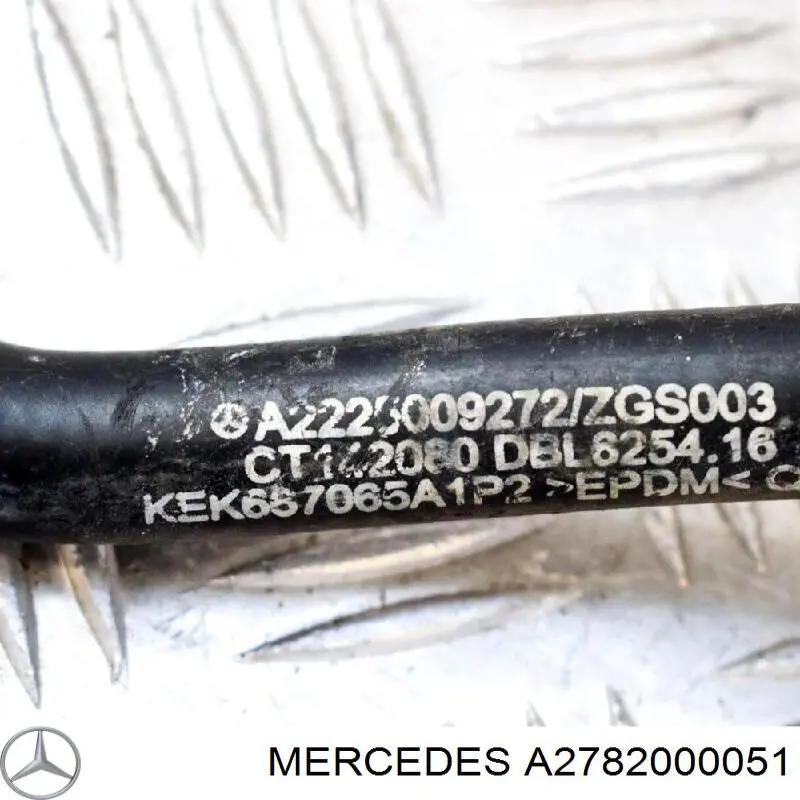Manguera de refrigerante del turbocompresor, entrada A2782000051 Mercedes