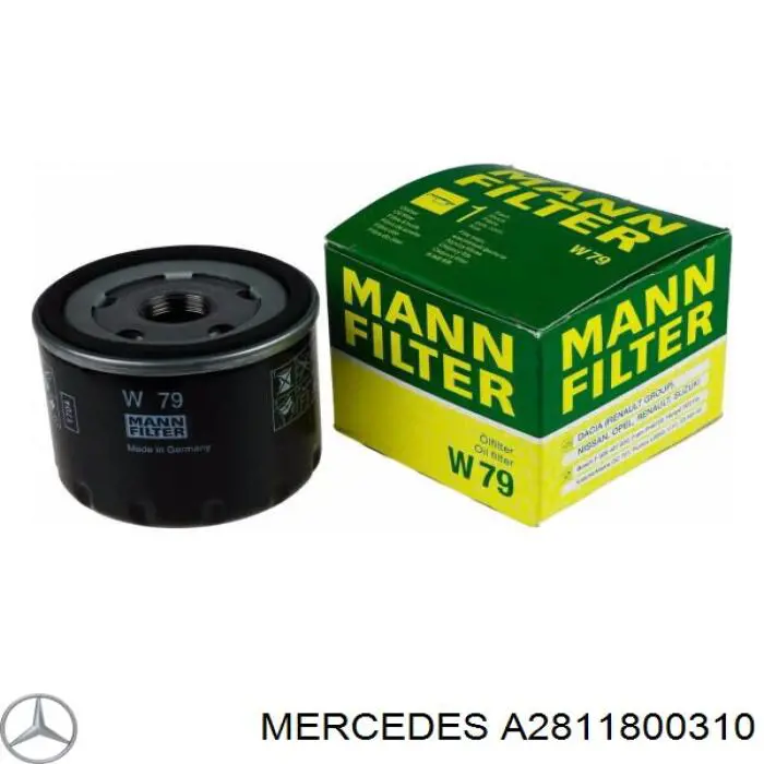 A2811800310 Mercedes Filtro aceite