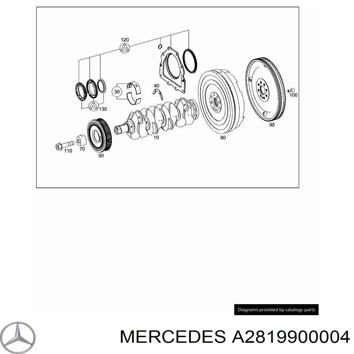 A2819900004 Mercedes perno de volante