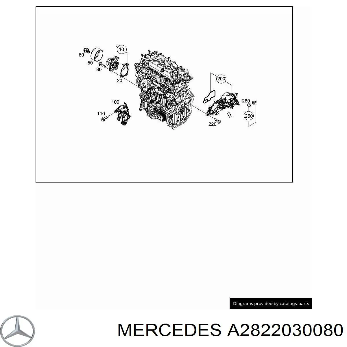 Comprar A2822030080 Mercedes Junta de bomba de agua