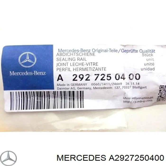 A2927250400 Mercedes