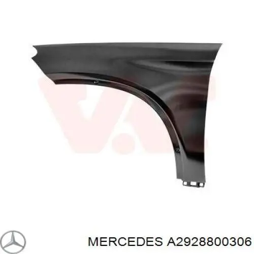 Aleta delantera izquierda Mercedes A2928800306 precio, desde 258,13 EUR