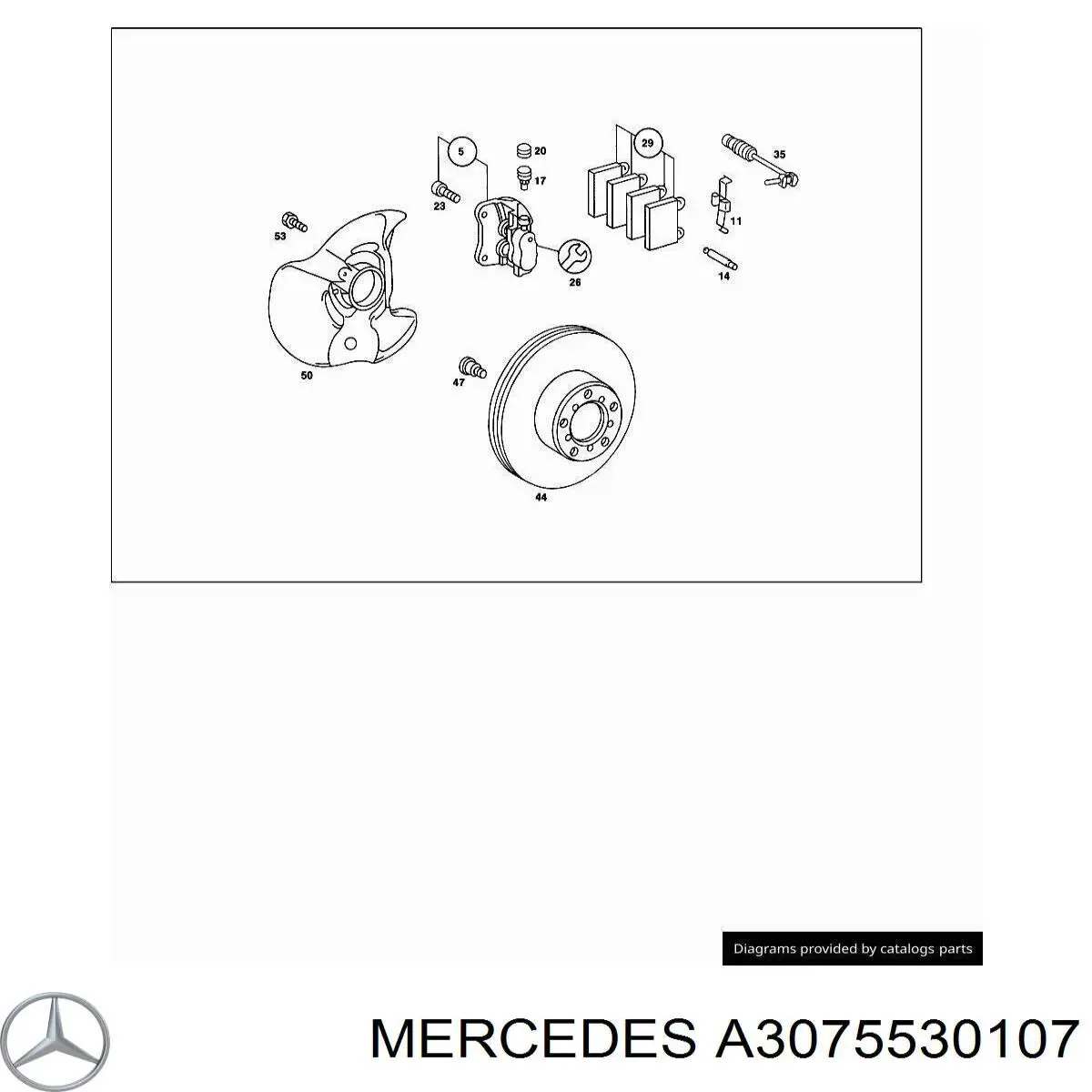 Comprar A3075530107 Mercedes Válvula de purga de la pinza de freno delantera
