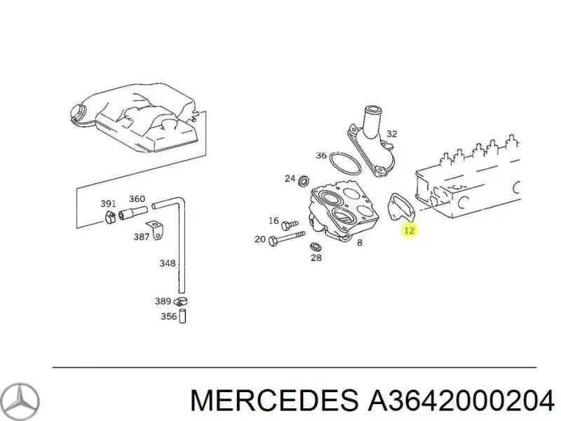 A3642000204 Mercedes juego de reparación, bomba de agua