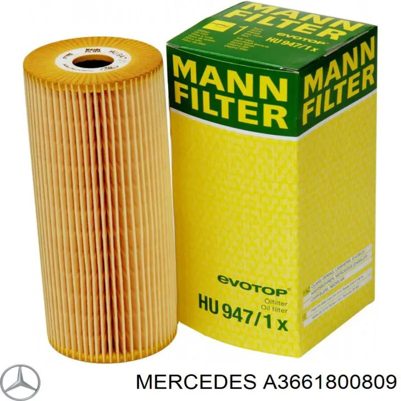 Filtro de aceite A3661800809 Mercedes