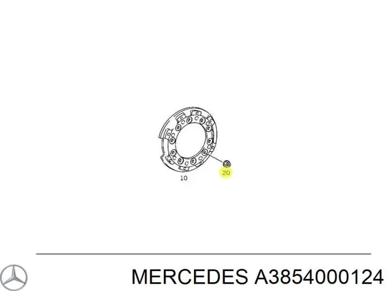 Tuerca seguridad de rueda Mercedes A3854000124 precio, desde 2,82 EUR