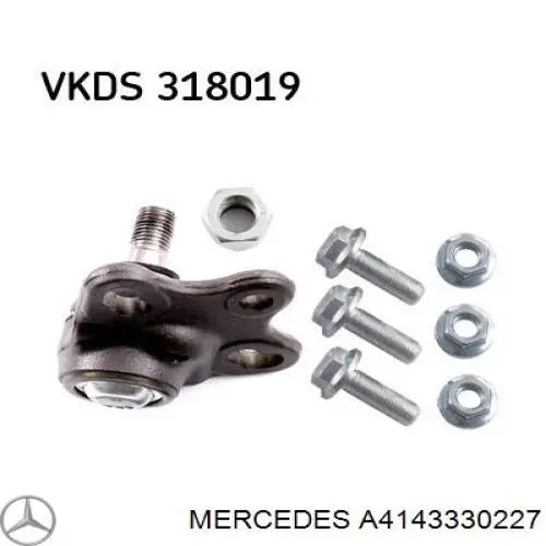 A4143330227 Mercedes rótula de suspensión inferior