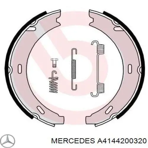 Juego de zapatas de frenos, freno de estacionamiento Mercedes E C124