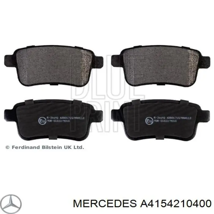 A4154210400 Mercedes pastillas de freno traseras