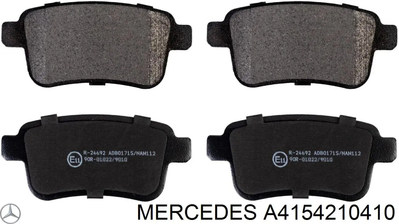 A4154210410 Mercedes pastillas de freno traseras