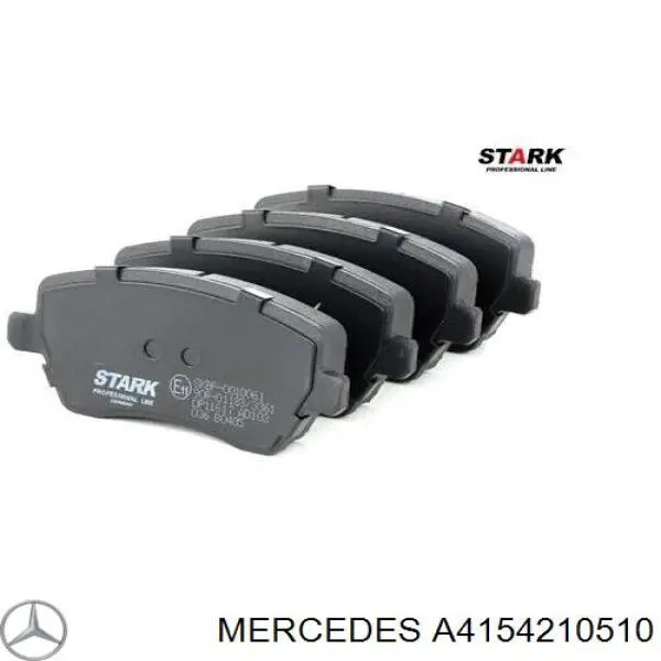 A4154210510 Mercedes pastillas de freno delanteras