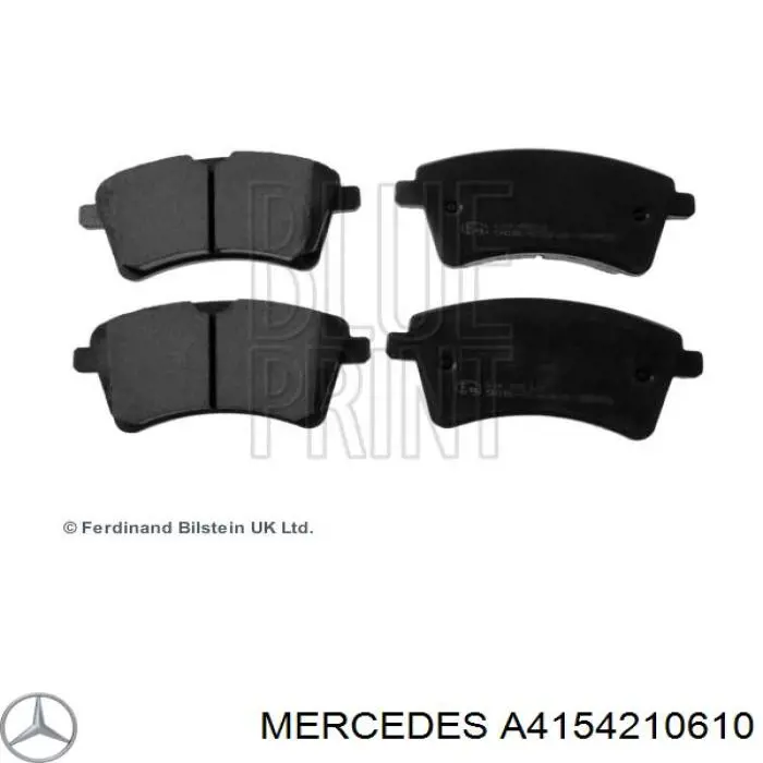 A4154210610 Mercedes pastillas de freno delanteras