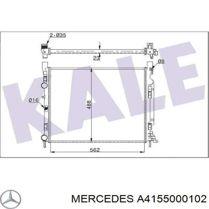 A4155000102 Mercedes radiador