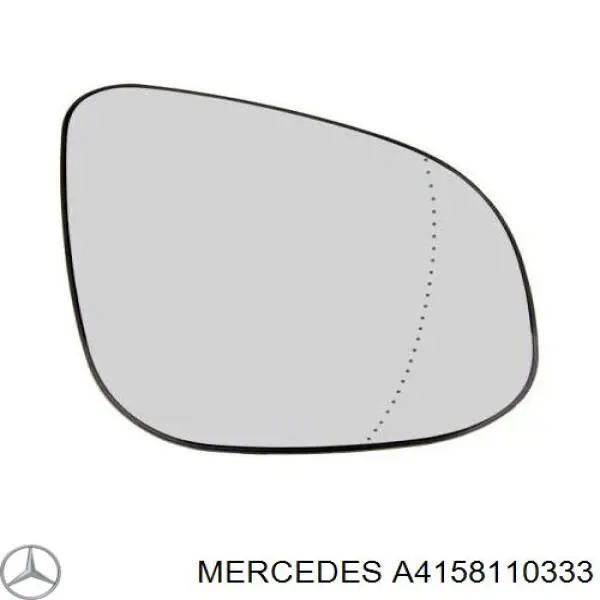 A4158110333 Mercedes cristal de espejo retrovisor exterior derecho