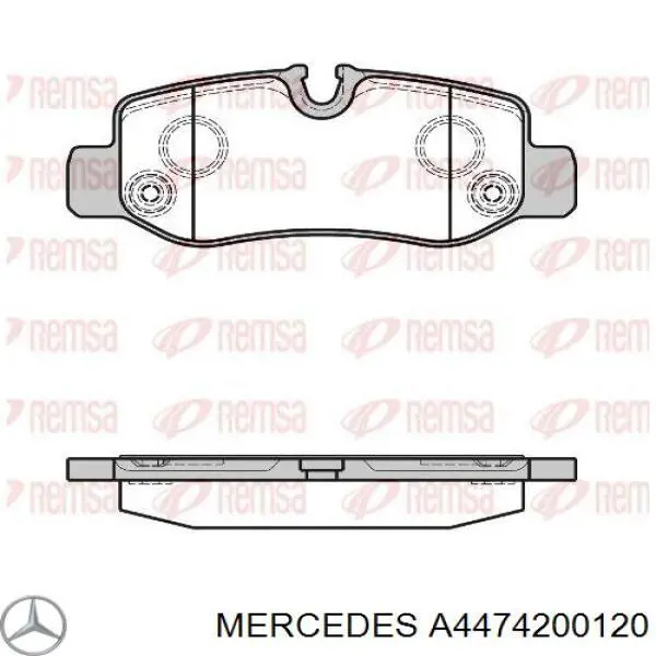 A4474200120 Mercedes pastillas de freno traseras