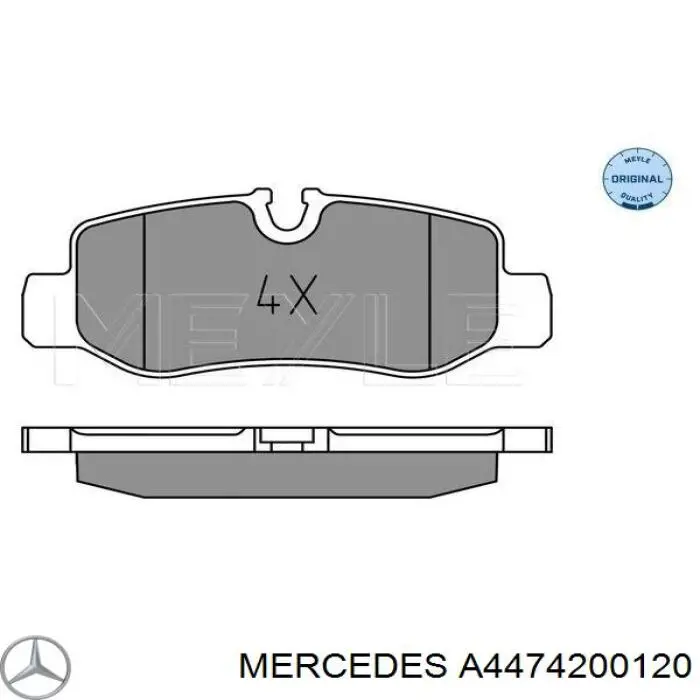 Comprar A4474200120 Mercedes Pastillas de freno traseras