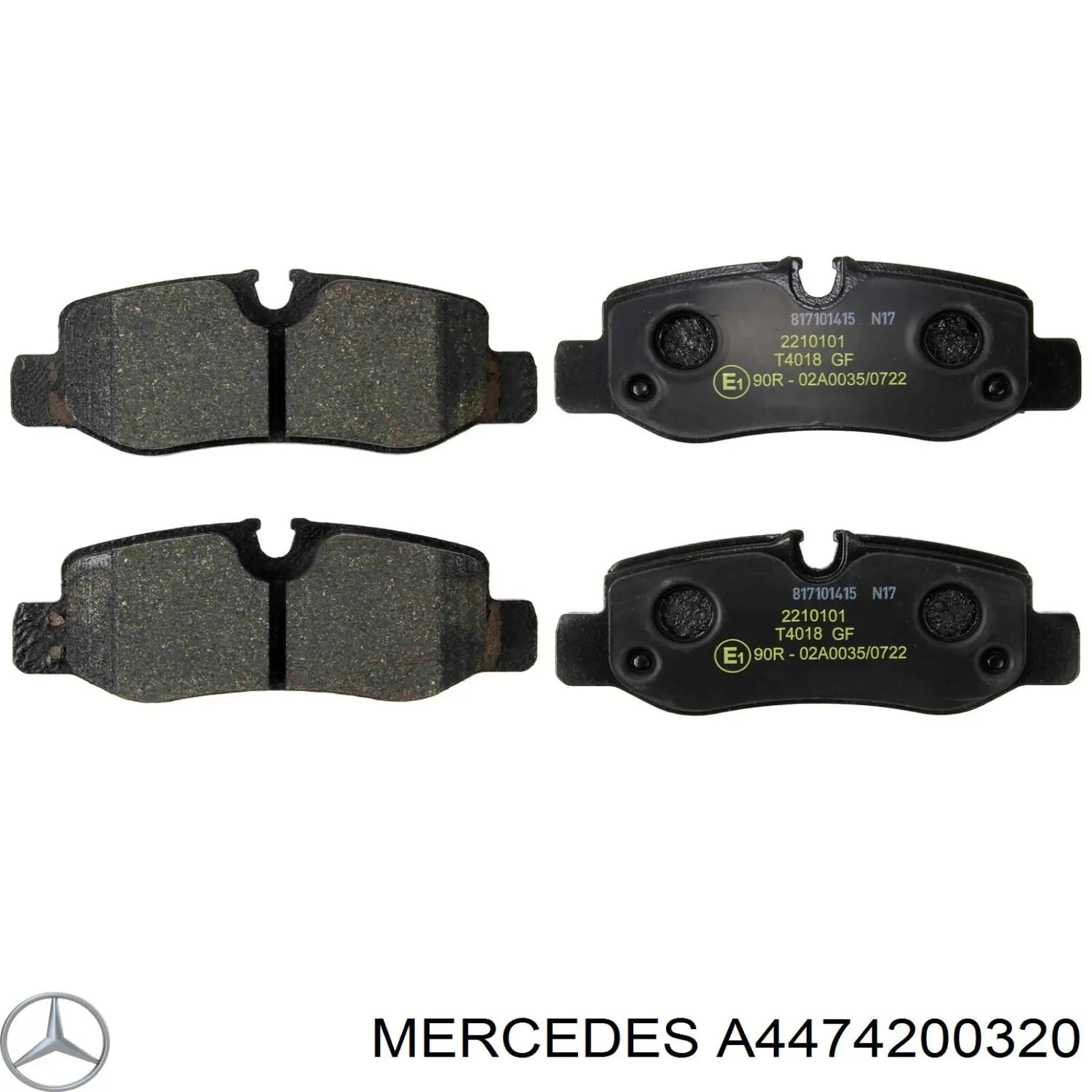 A4474200320 Mercedes pastillas de freno traseras