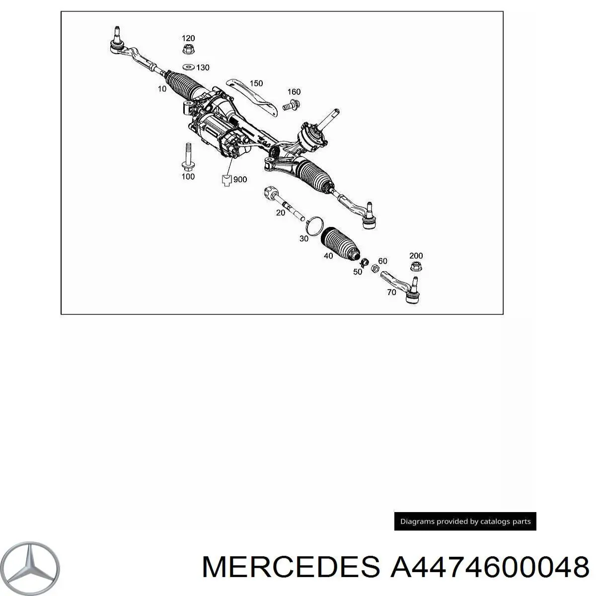 A4474600048 Mercedes rótula barra de acoplamiento exterior