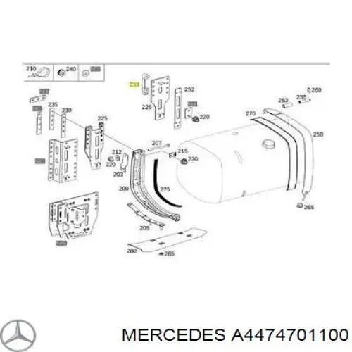 Depósito de gasolina Mercedes 4474705500 precio, desde 320,89 EUR