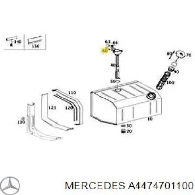 A4474705500 Mercedes Tanque de combustible