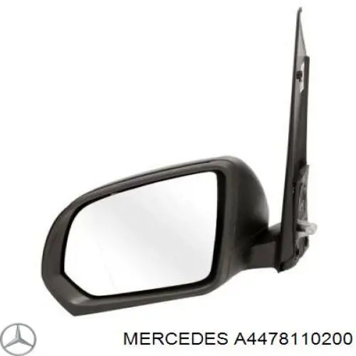 4478110200 Mercedes cubierta, retrovisor exterior izquierdo