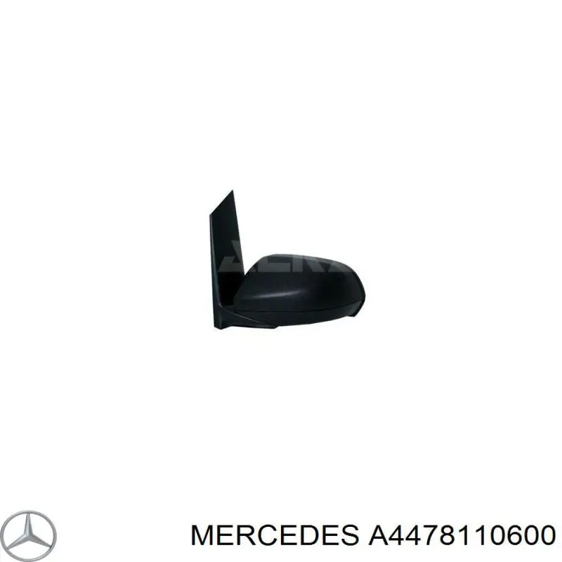 4478110600 Mercedes cubierta, retrovisor exterior izquierdo