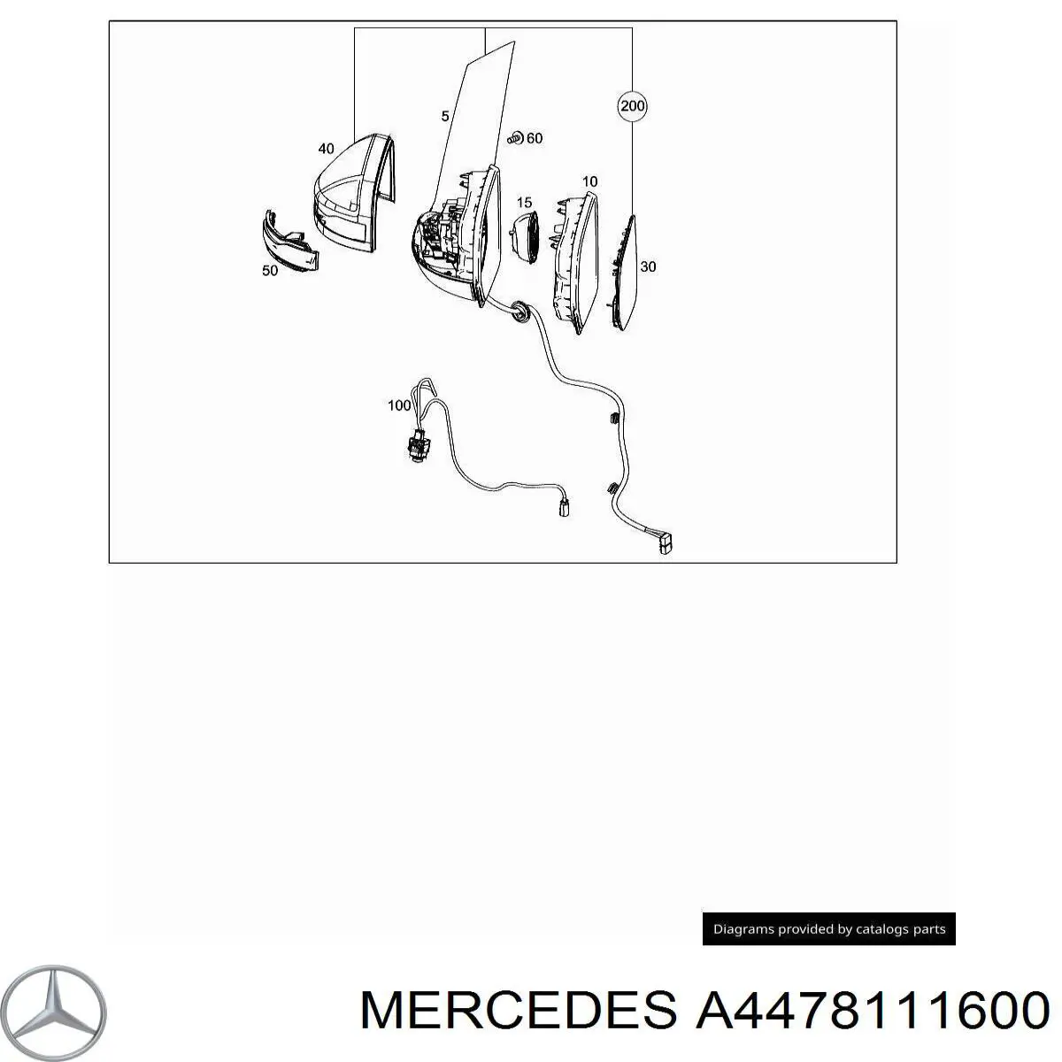 Cristal de espejo retrovisor exterior izquierdo Mercedes A4478111600 precio, desde 21,64 EUR