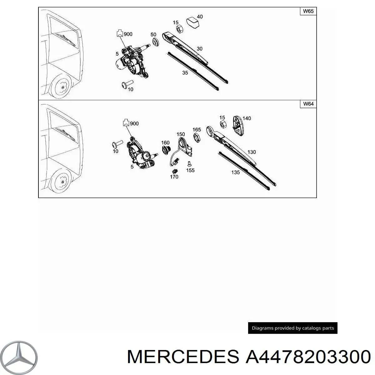 Comprar A4478203300 Mercedes Limpiaparabrisas traseros