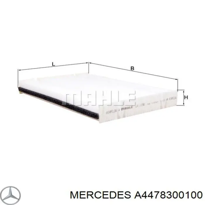 A4478300100 Mercedes filtro de habitáculo