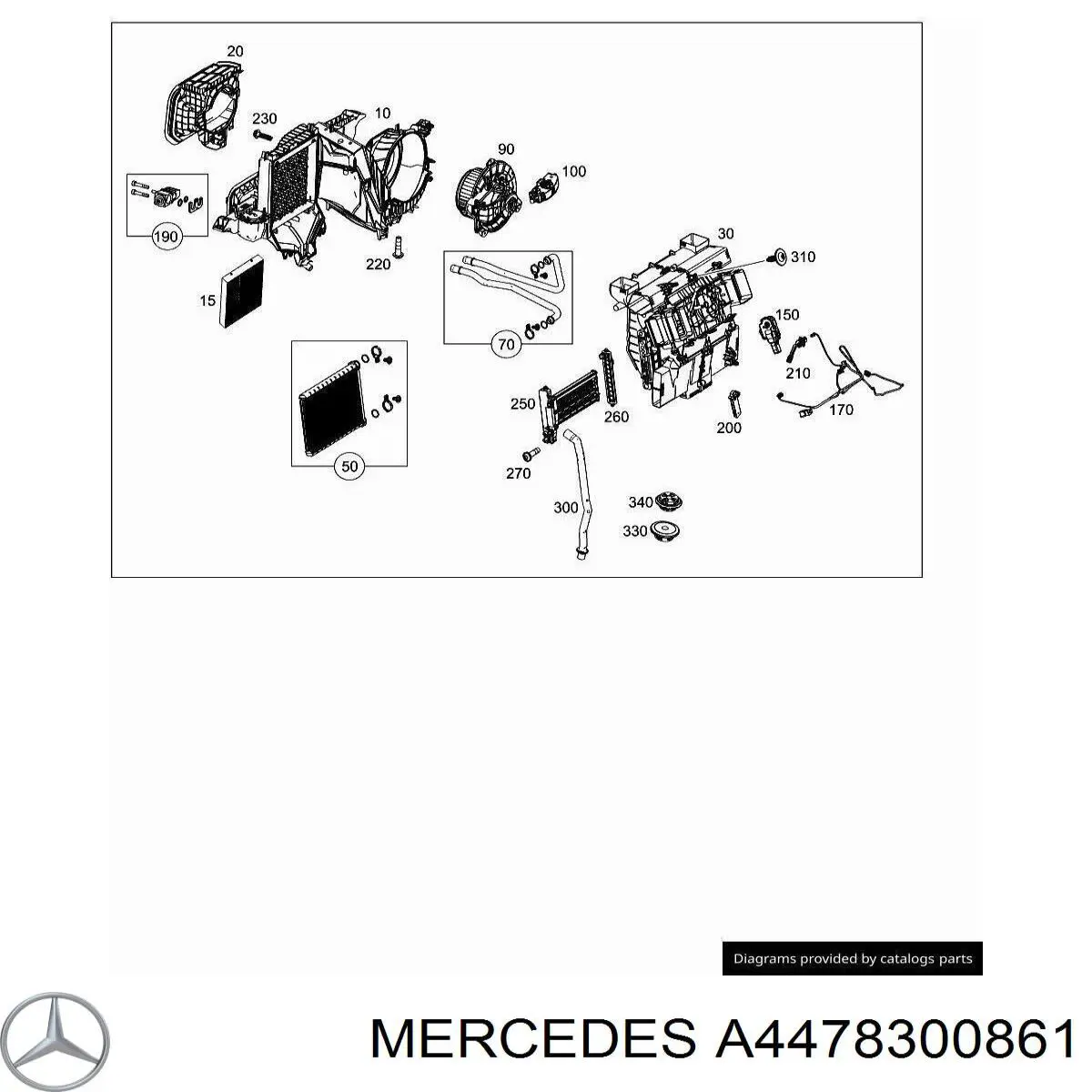 A4478300861 Mercedes Calentador eléctrico de aire para el sistema de calefacción del habitáculo