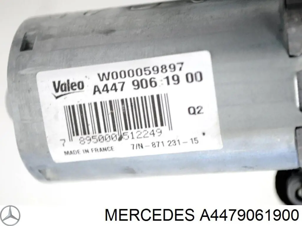 Comprar A4479061900 Mercedes Motor limpiaparabrisas, trasera
