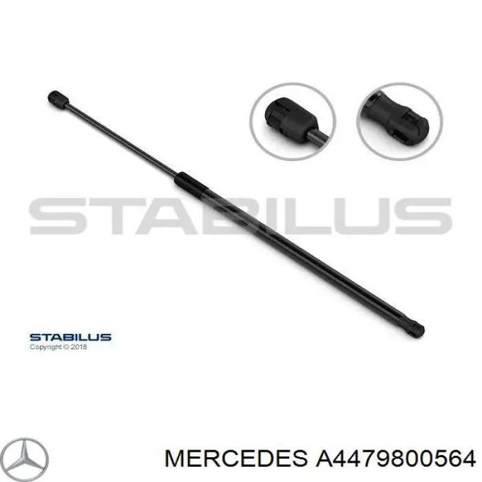 Comprar A4479800564 Mercedes Amortiguador de vidrio de portón trasero (puerta trasera 3/5)