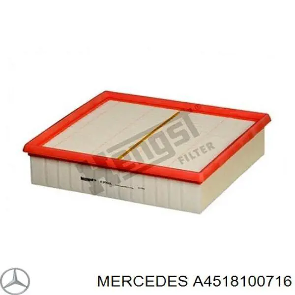 A4518100716 Mercedes cristal de espejo retrovisor exterior izquierdo