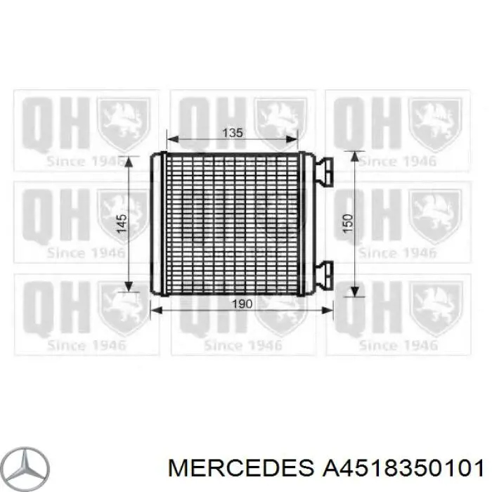 A4518350101 Mercedes radiador de calefacción