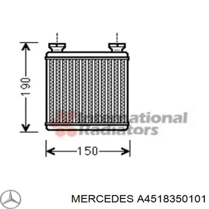 Comprar A4518350101 Mercedes Radiador calefacción