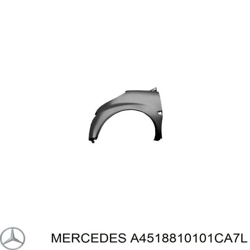 A4518810201 Mercedes guardabarros delantero izquierdo