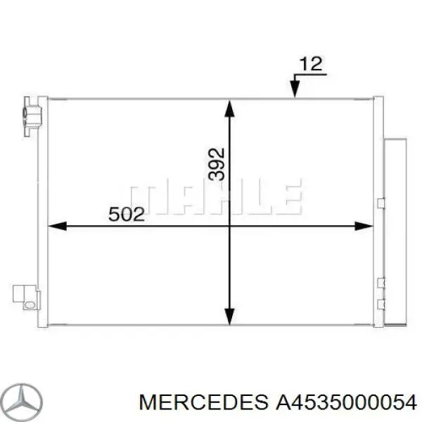A4535000054 Mercedes Radiador de aire acondicionado