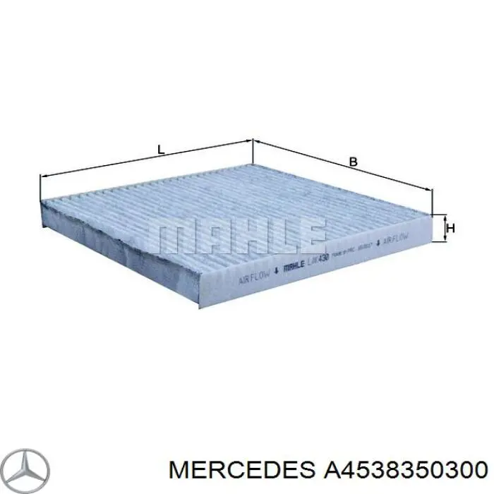 Filtro de habitáculo MERCEDES A4538350300