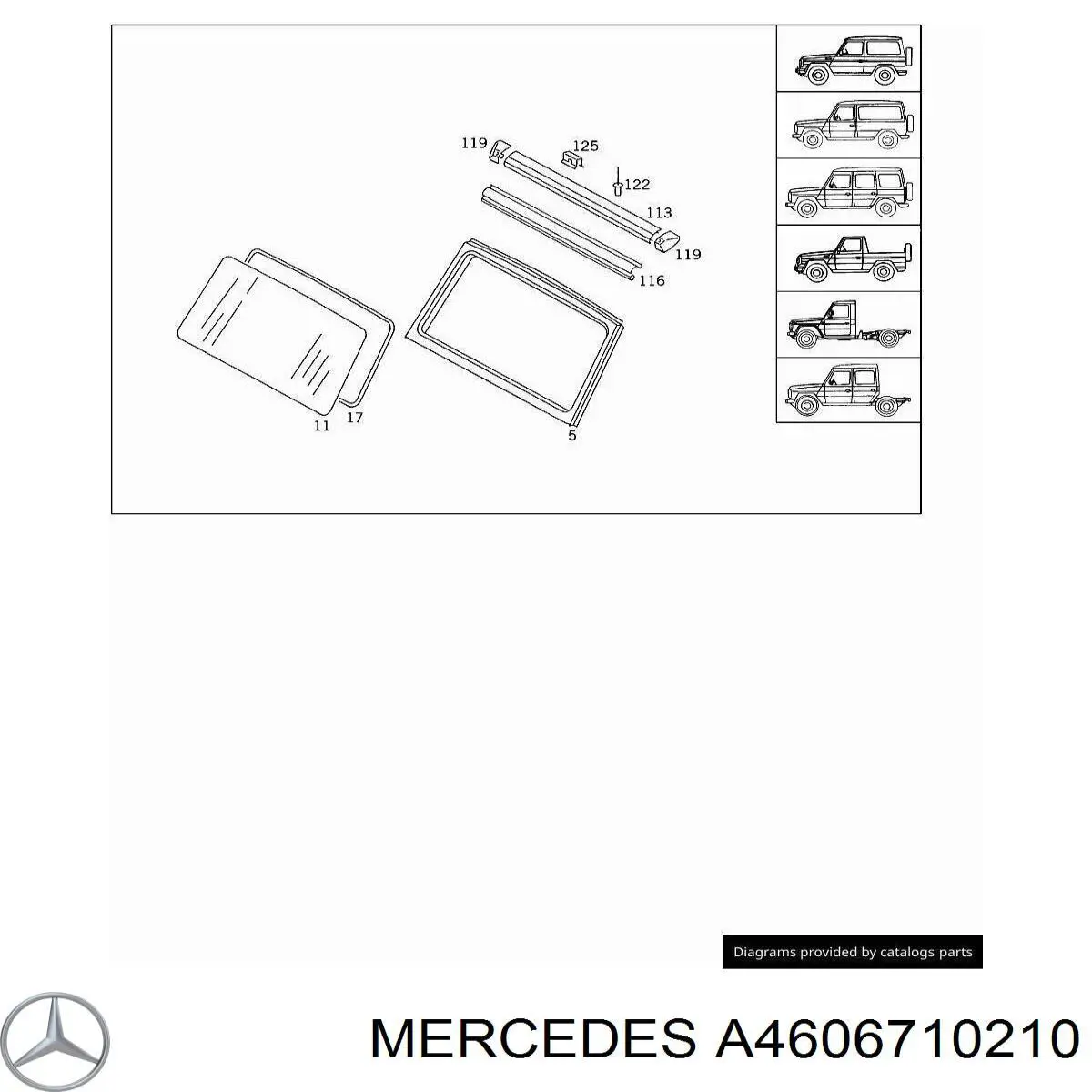A4606710510 Mercedes Parabrisas delantero 