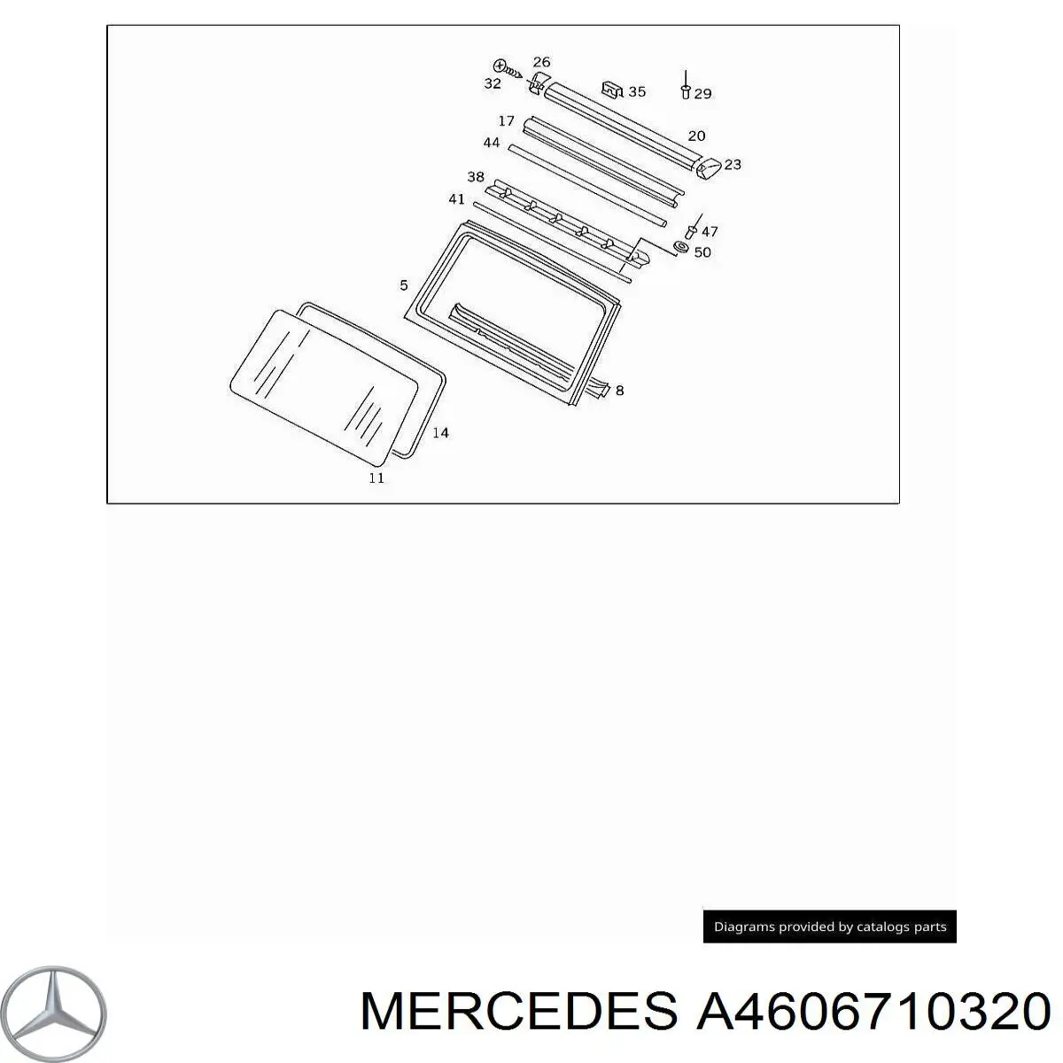 Junta del parabrisas Mercedes A4606710320 precio, desde 73,33 EUR