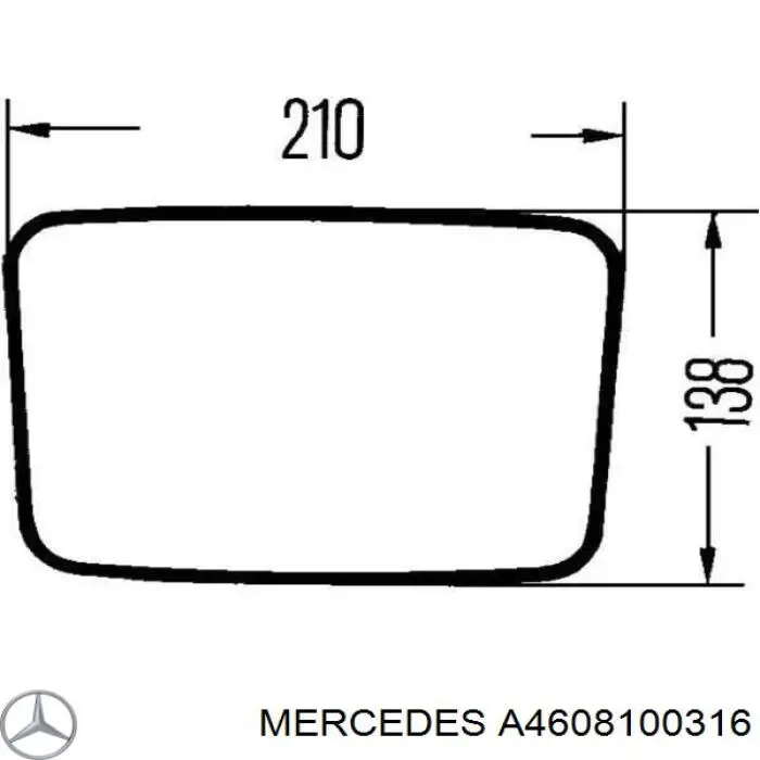 Retrovisor Mercedes A4608100316 precio, desde 30,25 EUR