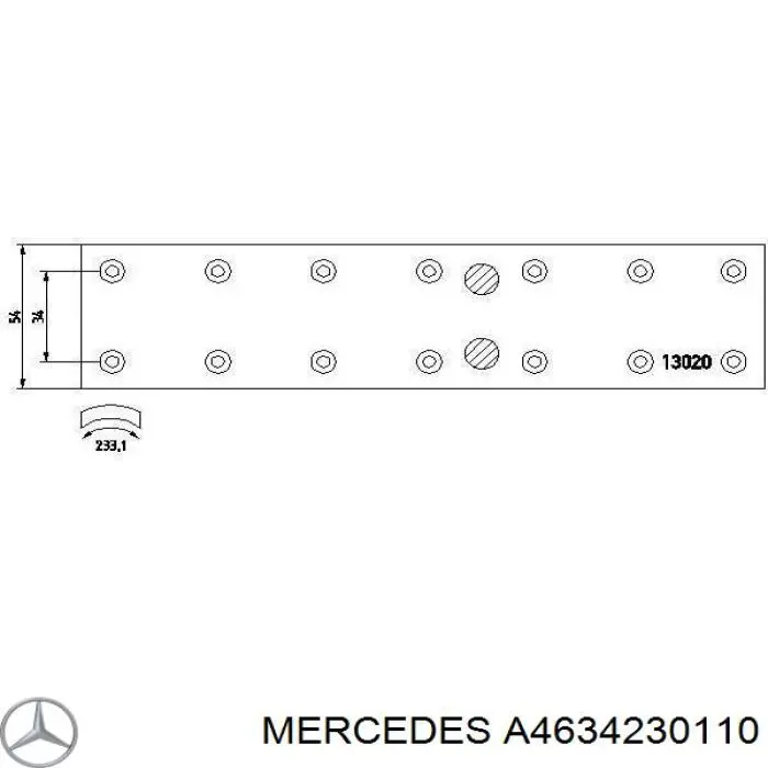 6024236510 Mercedes forron del freno delantero (camion)