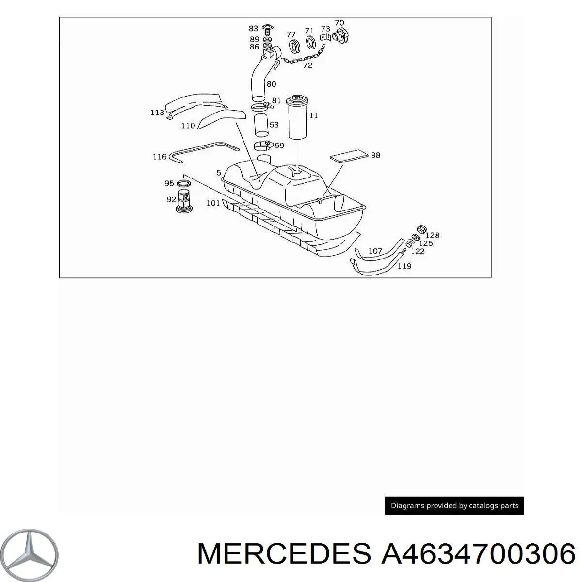 A4634700306 Mercedes filtro combustible