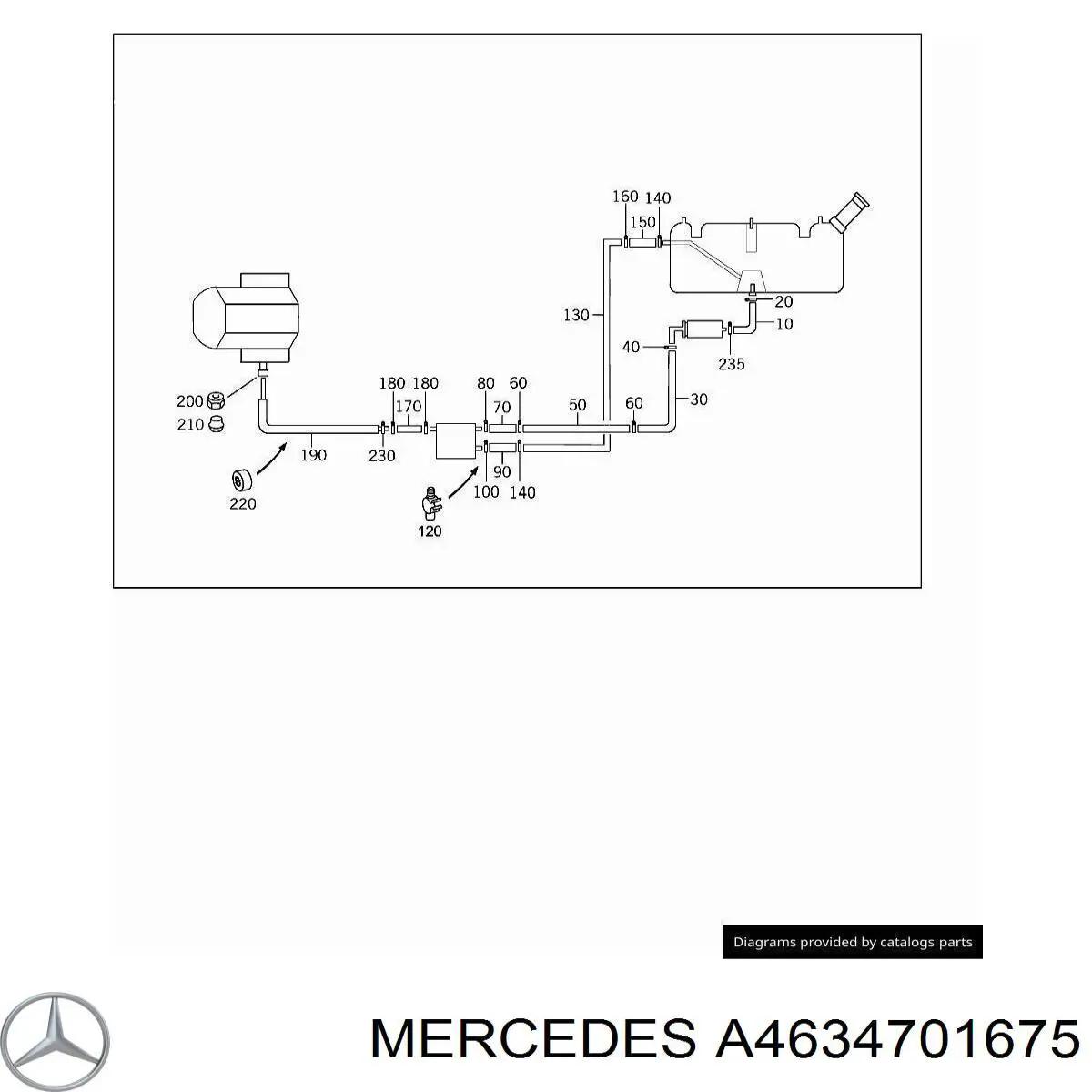 Juego de tuberías de combustible Mercedes A4634701675 precio, desde 90,49 EUR