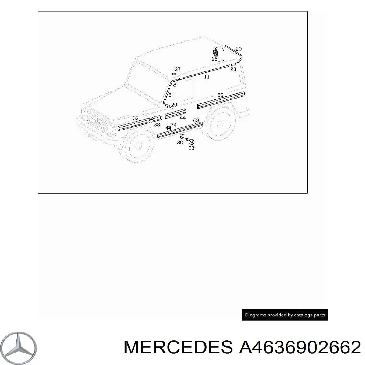 Listón de acceso exterior izquierdo para Mercedes G (W463)