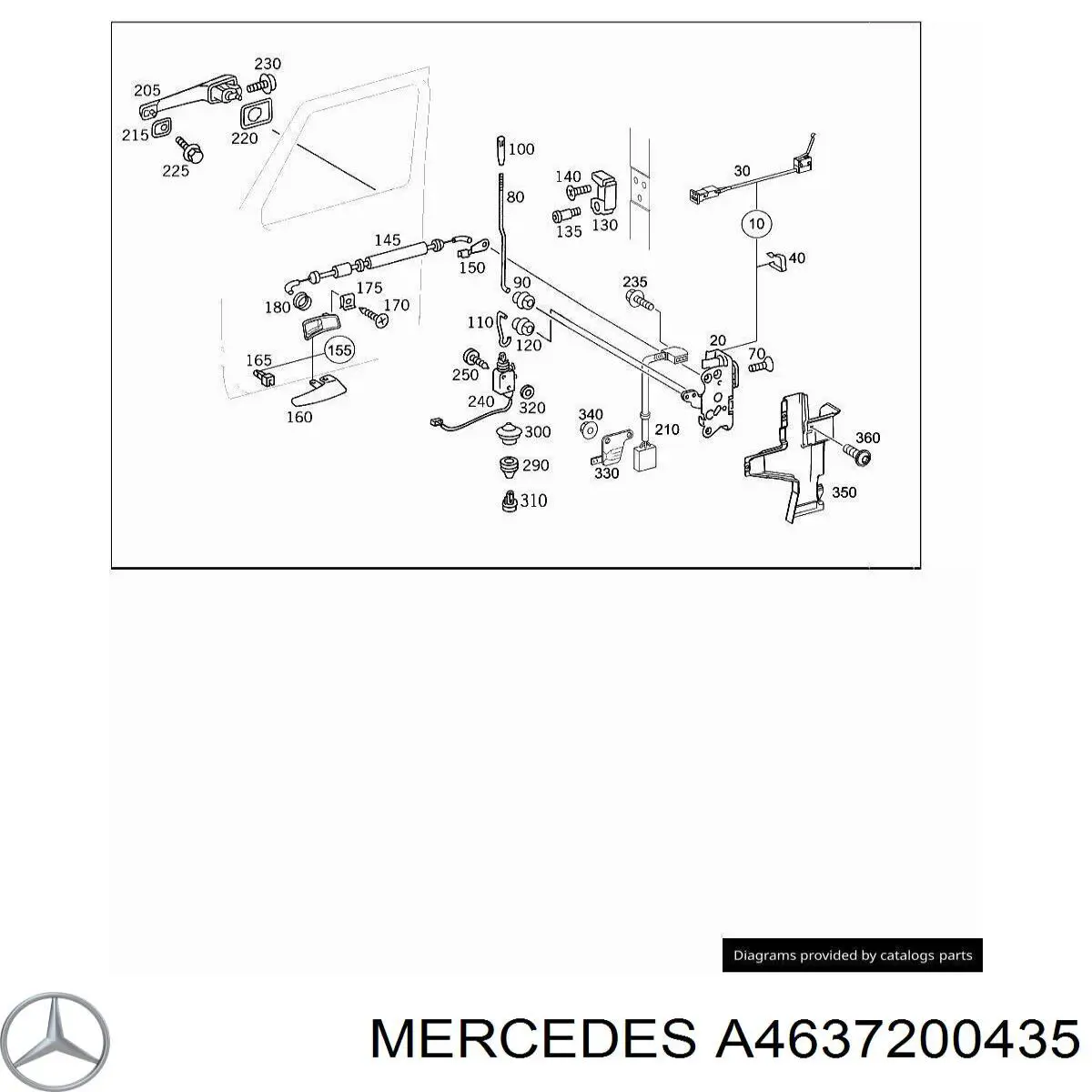 Cierre de puerta delantera derecha Mercedes A4637200435 precio, desde 337,21 EUR
