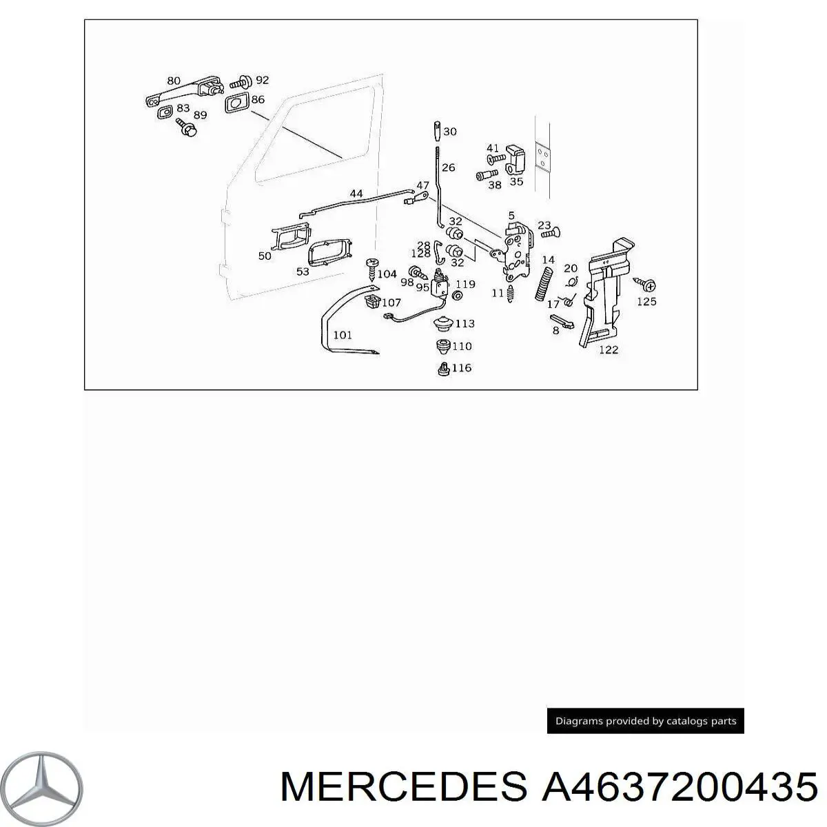 Comprar A4637200435 Mercedes Cerradura de puerta delantera derecha