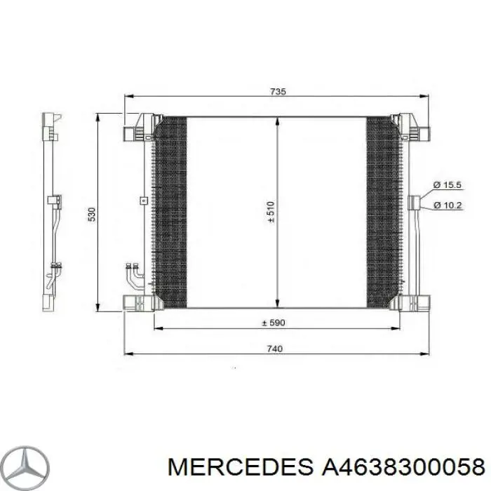 Comprar A4638300058 Mercedes Evaporador de aire acondicionado