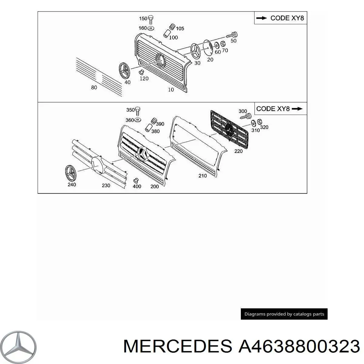 Calandra para Mercedes G I W463